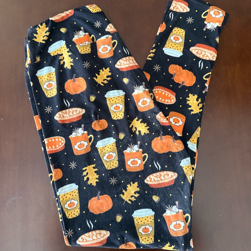 Barker Basic Comforts Autumn Black and Orange Leggings